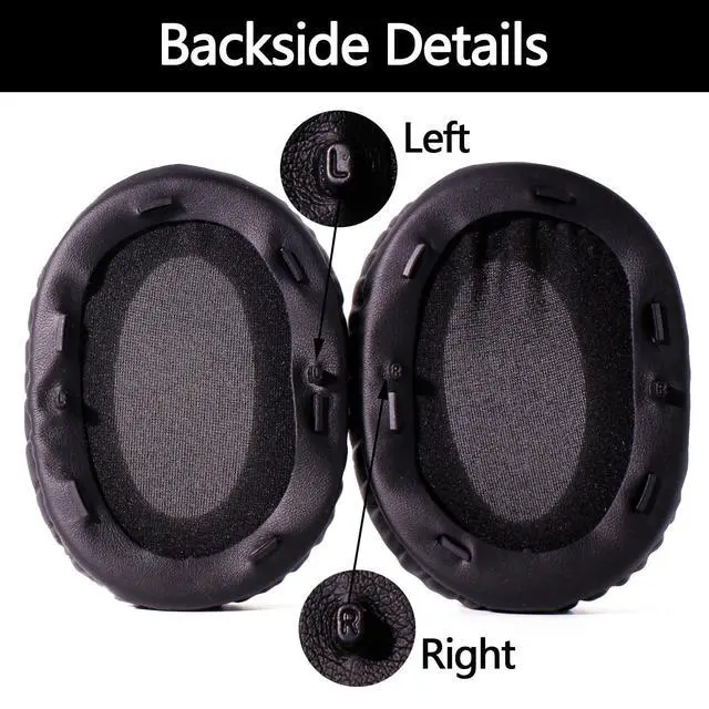 Alt view image 6 of 6 - Replacement Ear Pads for Razer Opus X Headphones - Black | Noise Isolating Protein Leather & Memory Foam Cushions for Ultimate Comfort - Easy Install Ear Cups