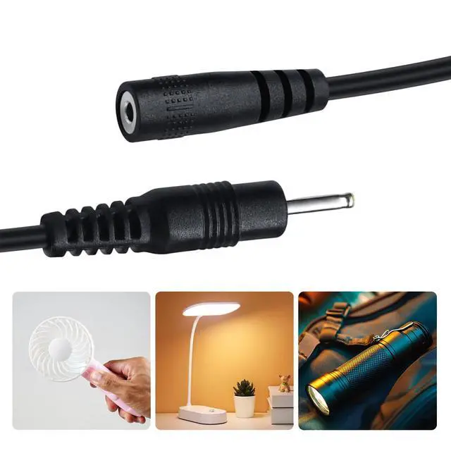 Alt view image 6 of 7 - 2.5x0.7mm Male to Female Extension Cable Power Cord for Lamp Speakers Headphones Multiple Lengths 1/2/3/5m
