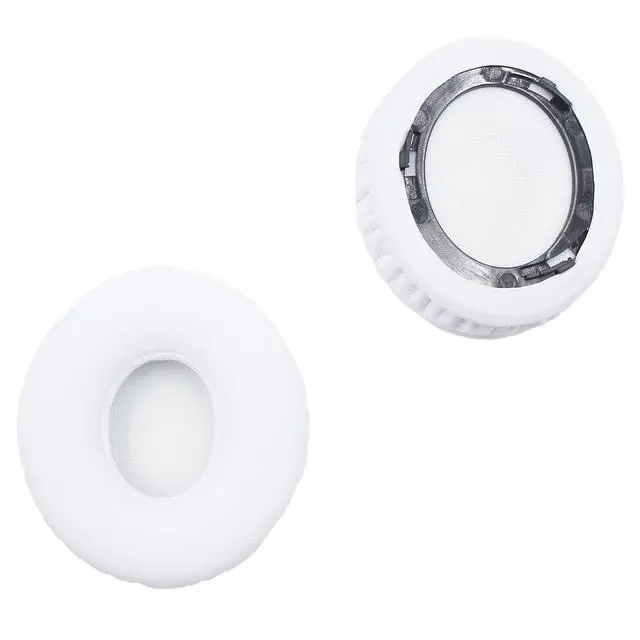 Alt view image 5 of 6 - Replacement Earpads for Beats Solo HD 1.0 Headphones - White | Compatible with Beats by Dr.Dre Solo HD (Solo 1st Gen Wired, NOT Wireless) Headphones, Snap-On Protein Leather Ear Cushions