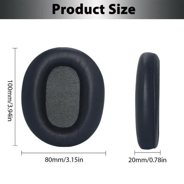 Alt view image 4 of 7 - Replacement Ear Pads for Sony WH-CH720N, WH-CH710N - Black | for Sony Headphones Replacement Ear Pads with Protein Leather & High-Density Memory Foam