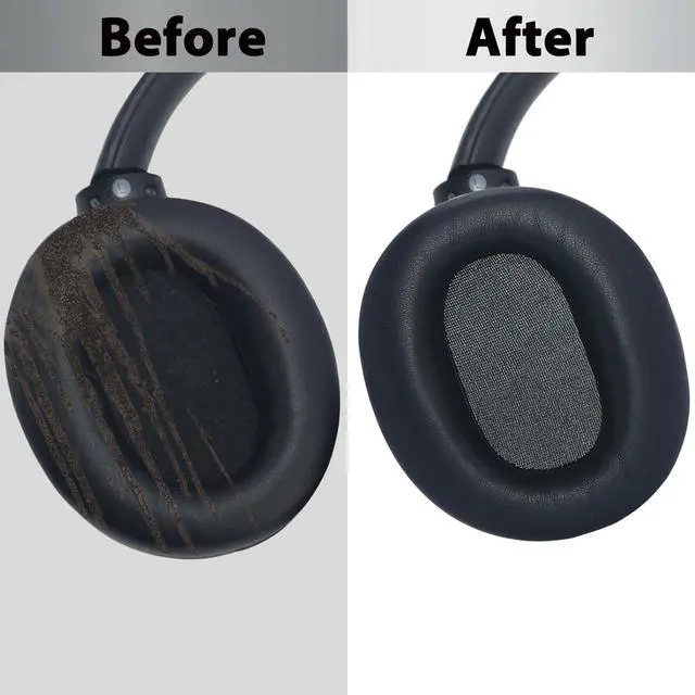 Alt view image 6 of 7 - Replacement Ear Pads for Sony WH-CH720N, WH-CH710N - Black | for Sony Headphones Replacement Ear Pads with Protein Leather & High-Density Memory Foam