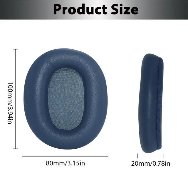 Alt view image 4 of 7 - Replacement Ear Pads for Sony WH-CH720N, WH-CH710N - Blue | for Sony Headphones Replacement Ear Pads with Protein Leather & High-Density Memory Foam