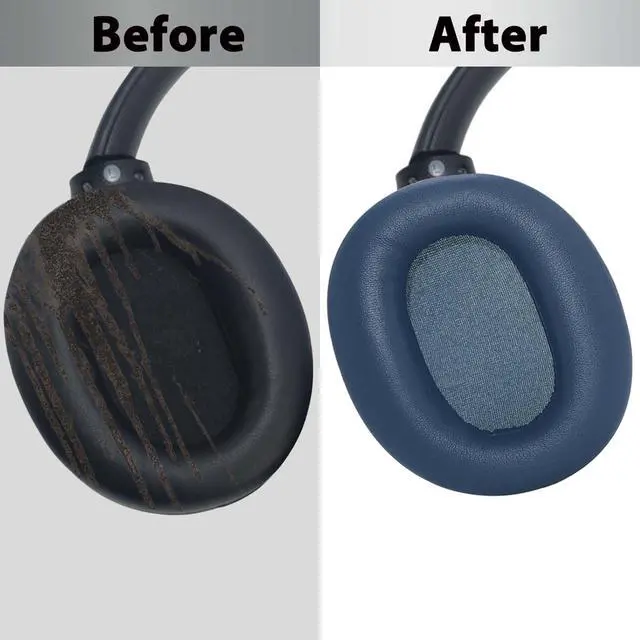 Alt view image 6 of 7 - Replacement Ear Pads for Sony WH-CH720N, WH-CH710N - Blue | for Sony Headphones Replacement Ear Pads with Protein Leather & High-Density Memory Foam