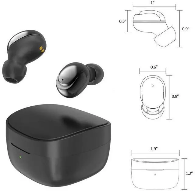 Alt view image 7 of 7 - K30 Wireless Earbuds with Wireless Charging Case, Bluetooth 5.1, Touch Control Waterproof, in Ear Stereo Headphones Built in Mic Headset Premium Sound for iPhone 14, 13, Samsung, Sport