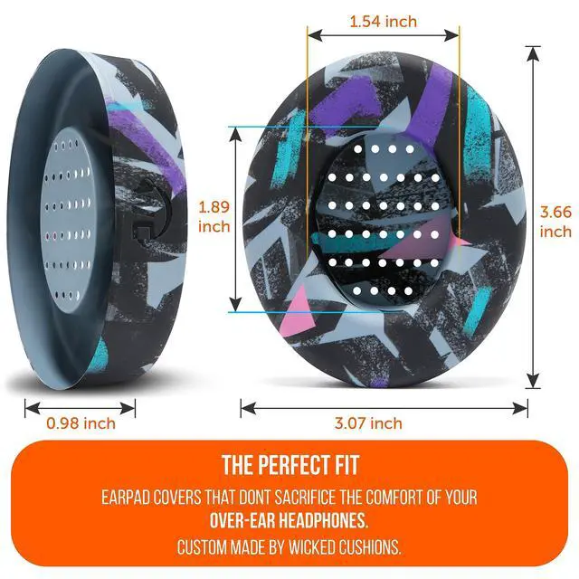 Alt view image 5 of 7 - SweatZ and BandZ Protective Sweat Cover & Headband Cover Bundle for Bose QuietComfort 35 Headphones by Wicked Cushions | 90's Black