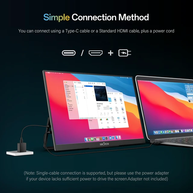 Alt view image 6 of 7 - 16" Portable Monitor 144Hz Portable Gaming Monitor with Protective Sleeve, 1200P FHD External Monitor, Lightweight, Extra Second Screen for Laptop, PS5, Mac, Xbox (Not Includes Adapter)