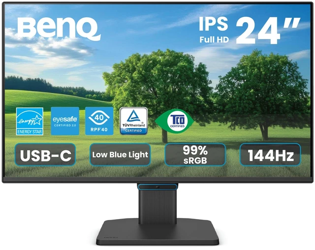 Main image of GW2490C 23.8" IPS Computer Montior 1080P FHD 144Hz Game-Ready, Home Office, USB-C, Visual Optimizer, Flicker-Free, Low Blue Light, Ultra Slim Bezel, TUV-Certified, Eye-CareU