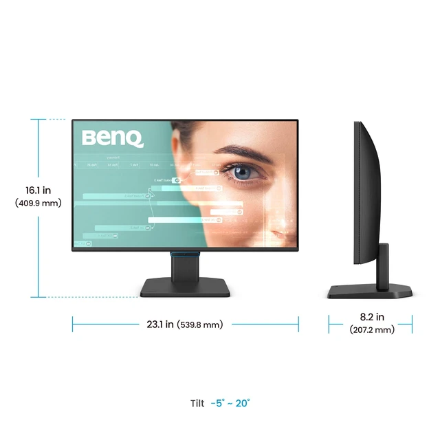 Alt view image 7 of 7 - GW2490C 23.8" IPS Computer Montior 1080P FHD 144Hz Game-Ready, Home Office, USB-C, Visual Optimizer, Flicker-Free, Low Blue Light, Ultra Slim Bezel, TUV-Certified, Eye-CareU