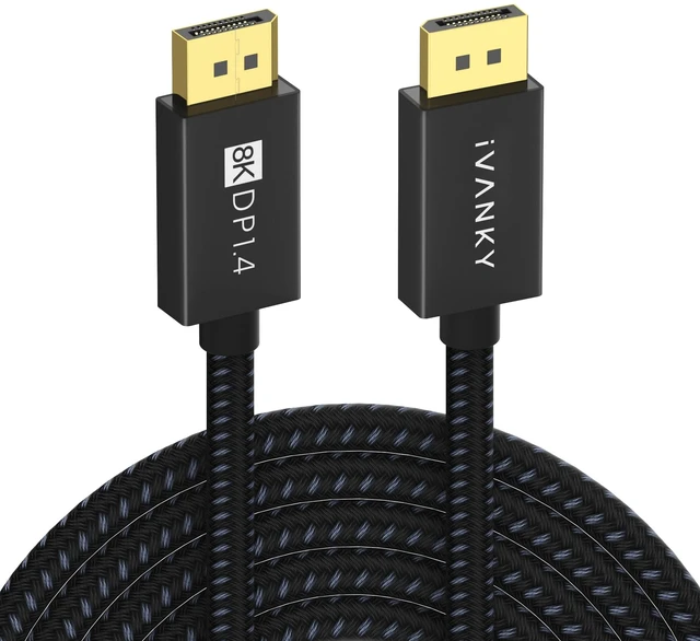 Main image of DisplayPort Cable 1.4, 8K 32.4Gbps High Speed DP Cable 15ft Display Port Cable, 8K@60Hz, 4K@240Hz, 2K@240Hz, Supports HBR3, HDR, HDCP 2.2, FreeSync, for Gaming Monitor, TV, PC, Laptop