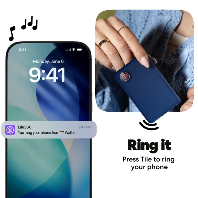 Alt view image 5 of 7 - Tile Slim - Wallet Finder, Bluetooth Tracker and Item Locator for Luggage Tags, Passports and More. Both iOS and Android Compatible. Phone Finder. 1-Pack (Navy Blaze)