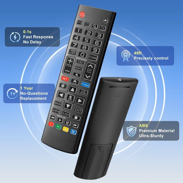 Alt view image 6 of 7 - Universal Backlit Remote for LG Smart TV Remote Control Replacement for All LG TV Remote Touch-Activated Soft Backlight, Gentle Light Protects Eyes at Night