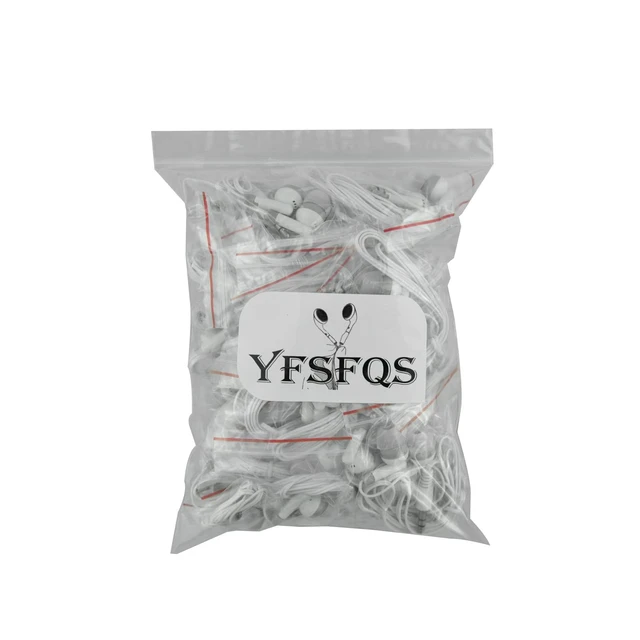 Alt view image 6 of 6 - Bulk Earbuds for Kids Classroom Wired 3.5mm On Ear White 200 Pack Wired Headphones In Ear for Students School Library Tablets PCs