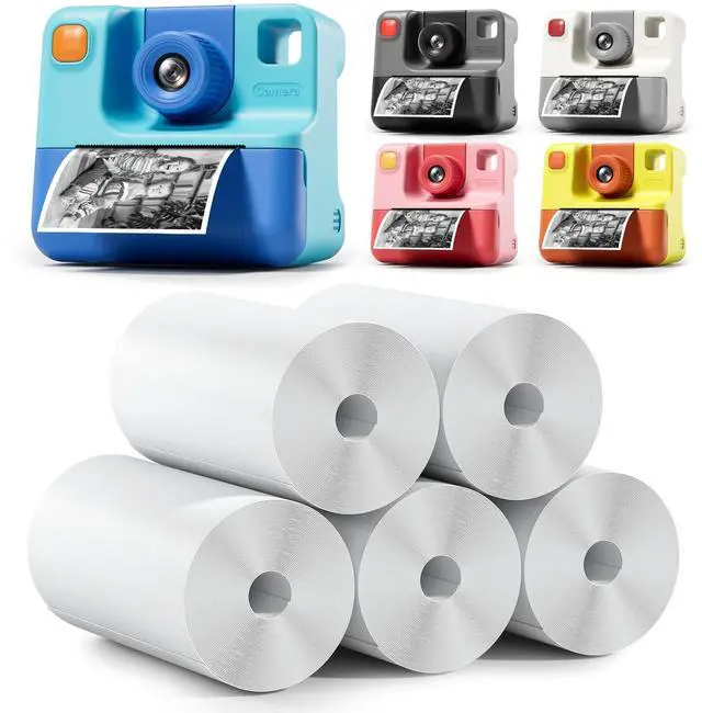 Main image of 5 Rolls Kids Instant Camera Refill - HD Thermal Print Paper Set for Portable Cameras