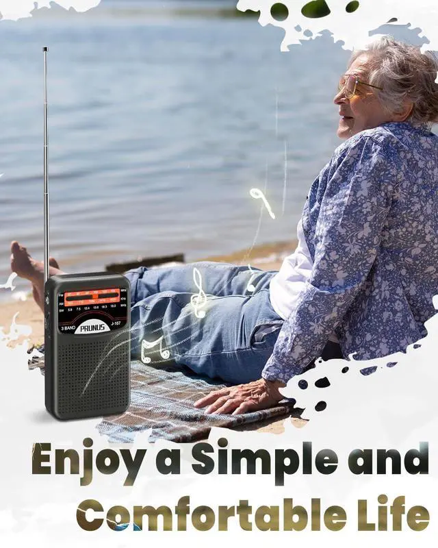 Alt view image 6 of 6 - J-167 Portable Radio AM FM with USB Charging, Earphone Jack | Excellent Reception, Handheld Radios, Knob Easy to Use, Tansistor Radio