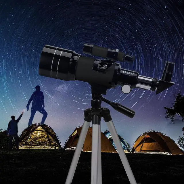Alt view image 6 of 6 - Telescope for Kids & Adults, 70mm Aperture 300mm Telescopes for Astronomy Beginners, 15X-150X Magnification Portable Refractor Telescope with Adjustable Tripod, Phone Adapter