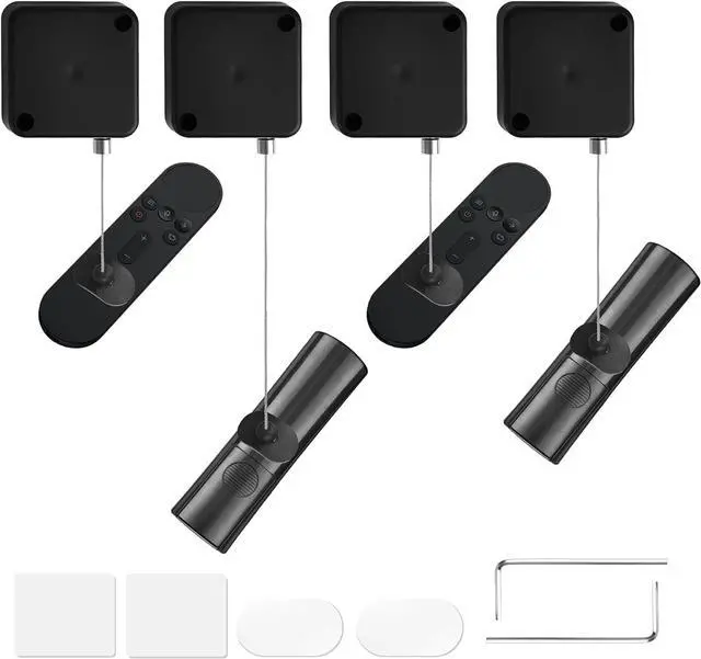 Main image of Remote Control Tether, 6.5 Ft TV Remote Control Leash, Retractable Safety Lock with Adjustable Lock Strap for TV Remotes, Game Controllers, Tablets and Showrooms (8)