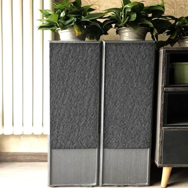 Alt view image 4 of 6 - Speaker Grill Cloth Gray Speaker Fabric Cover Material Vintage Dustproof Home Speakers/Media Cabinet/Stage Speakers/KTV Boxes Repair Fabric 19.7"x61.02" (Light Grey)