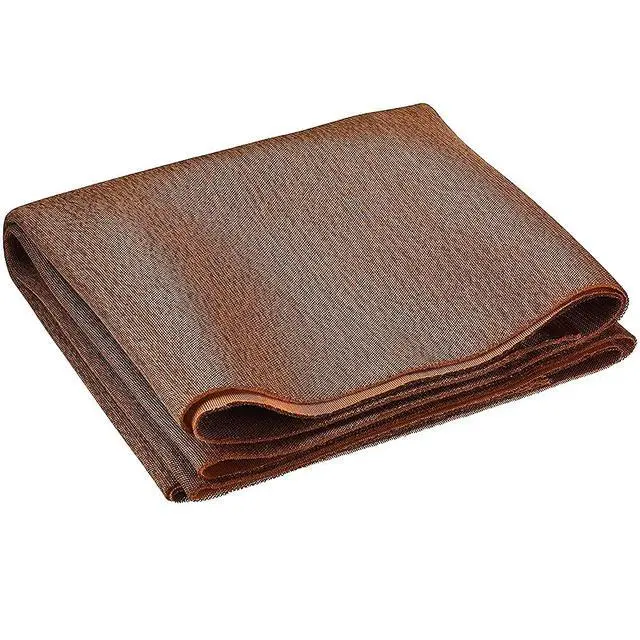 Alt view image 3 of 6 - Speaker Grill Cloth Brown Speaker Fabric Cover Material Vintage Dustproof Home Speakers/Media Cabinet/Stage Speakers/KTV Boxes Repair Fabric 19.7"x61.02" (Light Brown)