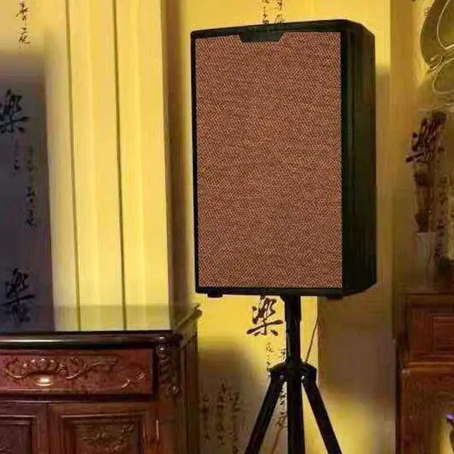 Alt view image 5 of 6 - Speaker Grill Cloth Brown Speaker Fabric Cover Material Vintage Dustproof Home Speakers/Media Cabinet/Stage Speakers/KTV Boxes Repair Fabric 19.7"x61.02" (Light Brown)