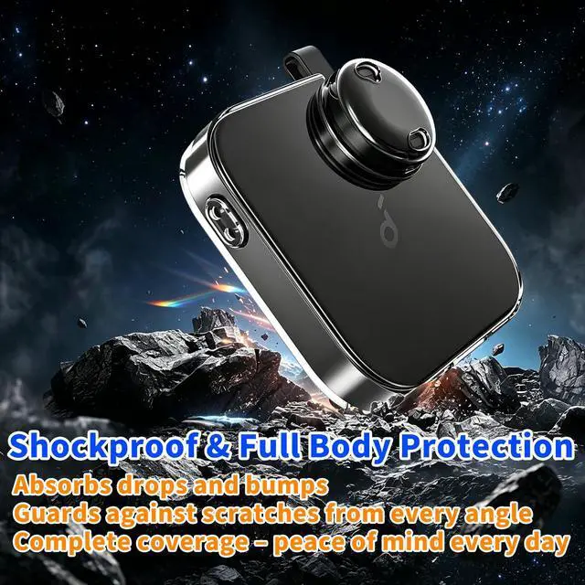 Alt view image 5 of 6 - for Anker Soundcore Work Wearable AI Voice Recorder Dedicated Protection Set | PC + TPU Clear Cover for Charging Case + Clear Cover for Recorder Body + Metal Bracelet