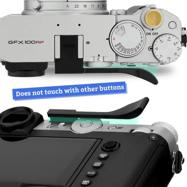 Alt view image 3 of 6 - Metal Thumb Up Grip for Fujifilm GFX100RF Camera Digital AccessoriesTHB-GFXRFB Hot Shoe Thumb Up Rest Support Handgrip Black