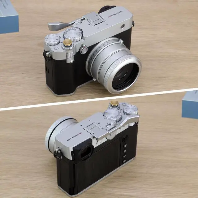 Alt view image 5 of 6 - Metal Thumb Up Grip for Fujifilm GFX100RF Camera Digital Accessories GFX 100RF Hot Shoe Thumb Up Rest Support Handgrip Silver THB-GFXRFS