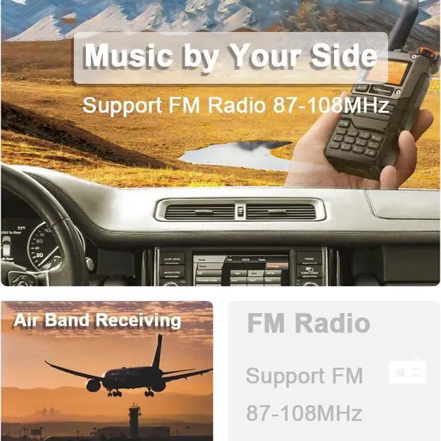 Alt view image 5 of 6 - 2 Packs Quansheng UV-K5(8) Radio USB-C Charging UV-K6 Two Way Radio Long Range with NOAA for Adults 5W UHF/VHF Dual Band DTMF AM FM Walkie Talkie Rechargeable