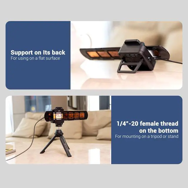 Alt view image 6 of 6 - JJC 35mm Negative Film Scanning Copying LED Light Set | 10 levels Adjust,Includes Slides Holder,Film Strip Holder,USB Light Viewer w Shoe Mount,for Negatives Converter to Digital