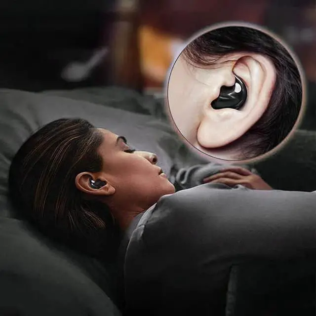 Alt view image 5 of 6 - Invisible Sleep Wireless Earphone, Ipx5 Waterproof Bluetooth Earbuds, Lightweight Sleep Headphones Bluetooth 5.3, Painless Invisible Sleep Earphones for Sensitive Sleeper, Long Battery Life (black)