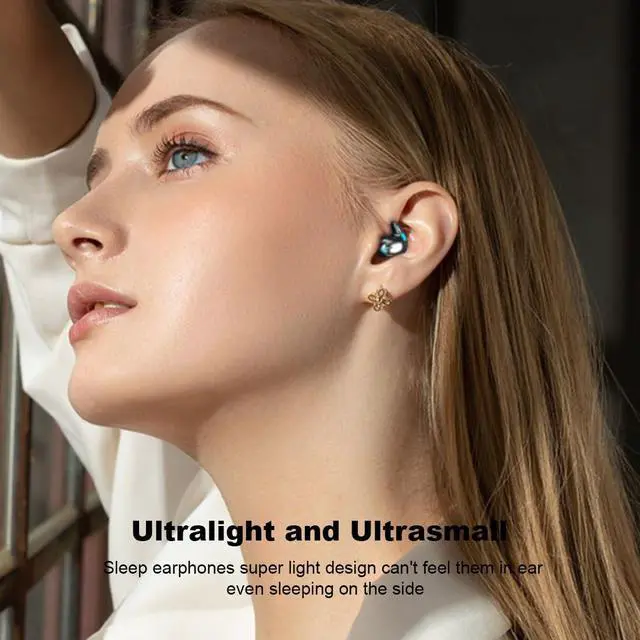 Alt view image 6 of 6 - Invisible Sleep Wireless Earphone, Ipx5 Waterproof Bluetooth Earbuds, Lightweight Sleep Headphones Bluetooth 5.3, Painless Invisible Sleep Earphones for Sensitive Sleeper, Long Battery Life (black)