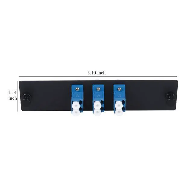 Alt view image 2 of 5 - 6-Port LC Duplex SM Fiber Patch Panel with 3 UPC Adapters, 2pcs | fiber adapter panel 6-fiber LC to LC OS2 singlemode, Ideal for data centers & telecom racks & FTTH, low insertion loss