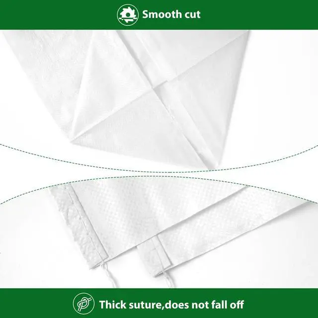 Alt view image 6 of 6 - 12X Heavy Duty Woven Sand Bags, 20"x30" Empty Sacks | Flood control, garden waste, grain storage & cargo handling. 50kg load capacity. Upgraded 80g/ woven material. Includes tie