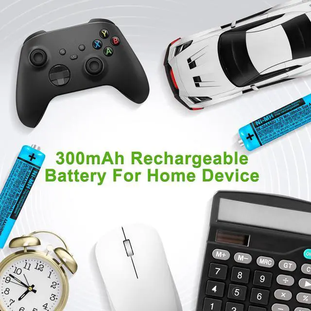 Alt view image 5 of 6 - 8-Pack 1.2V AAA 300mAh Ni-MH BK-30AAABU Triple A Rechargeable Batteries | Great replacement power for Panasonic cordless phones, landlines & remotes.Reusable up to 2500 times