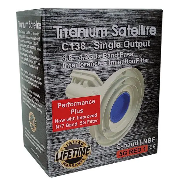 Alt view image 2 of 6 - C-Band LNBF C138 Performance Plus | 5G RED Interference Filter, 3800 - 4200MHz, Export Model, Not Suitable for US or Canada 5G Interference