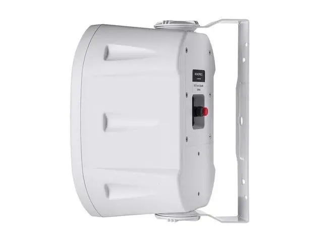 Alt view image 2 of 4 - 6.5-inch Weatherproof 2-Way Speakers - with Wall Mount Bracket, IP55 Ingress Protection Rating, Pair - White