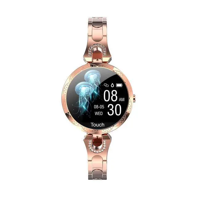 Alt view image 2 of 6 - Smartwatch for Women Compatible for Android/iOS Phones. Health and Fitness Tracker with Heart Rate Blood Pressure Bluetooth Remote Photography Female Menstrual Cycle (Gold)