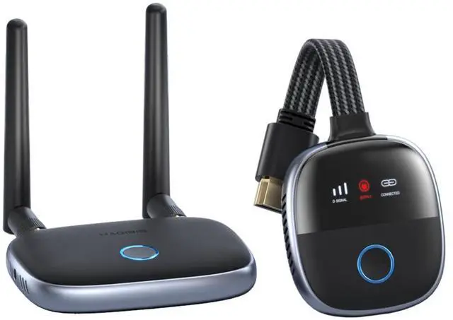 Main image of LED Display Wireless HDMI Transmitter & Receiver Extender Kits, 5.8G Bifrequency 164ft Wireless Display Dongle, Plug and Play for Laptop PC Netflix PS4/5 TV Projector Streaming