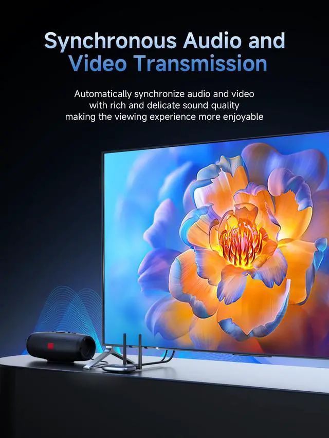 Alt view image 6 of 6 - LED Display Wireless HDMI Transmitter & Receiver Extender Kits, 5.8G Bifrequency 164ft Wireless Display Dongle, Plug and Play for Laptop PC Netflix PS4/5 TV Projector Streaming
