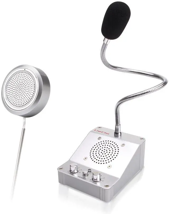 Main image of 2-Way Window Intercom System, High-Power Voice Transmission Speaker for Bank, Hospital, Station & Store Counter