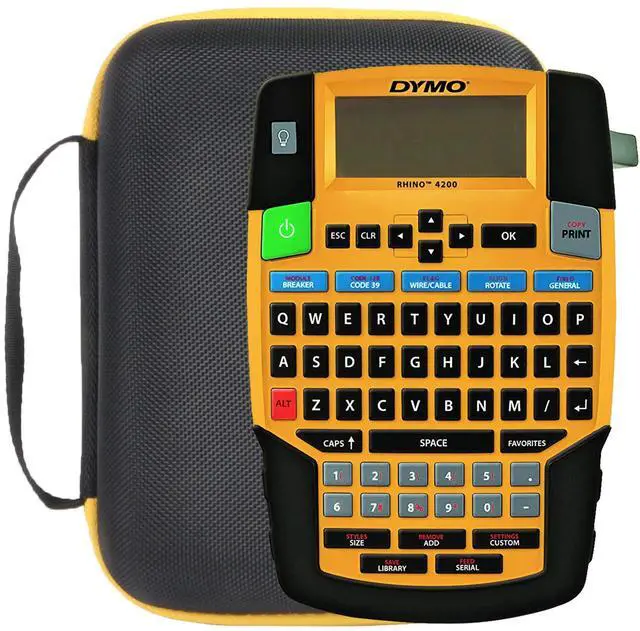 Alt view image 2 of 6 - Hard Protective Case for DYMO Industrial Label Maker Rhino 4200 | EVA Hard Shell, Travel-Ready Portable Storage, Impact Resistant Protection, Water Resistant Protection, Secure Custom Fit