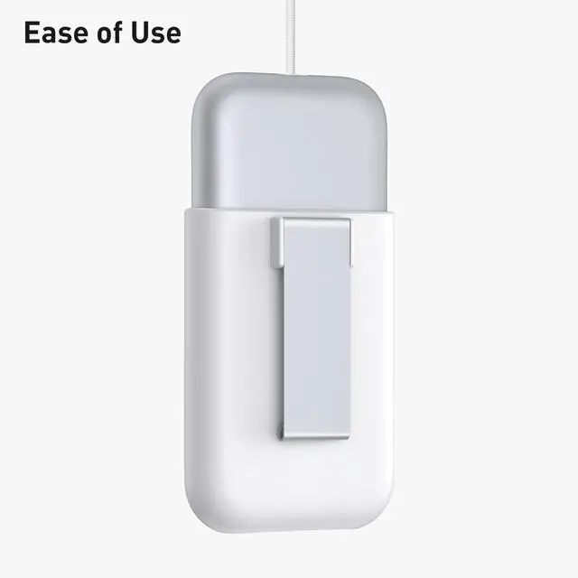 Alt view image 3 of 6 - Battery Holder Compatible with Vision Pro (Not Compatible with Carina D1) | Minimalist White Premium Battery Cover - Clip-On Design With USB-C Cable