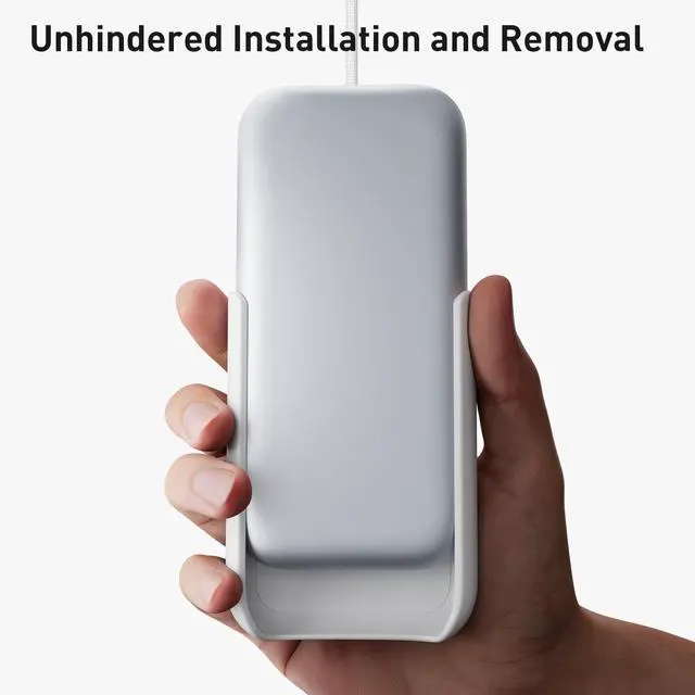 Alt view image 4 of 6 - Battery Holder Compatible with Vision Pro (Not Compatible with Carina D1) | Minimalist White Premium Battery Cover - Clip-On Design With USB-C Cable