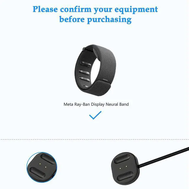 Alt view image 2 of 6 - Charger for RayBan Meta Smart Glasses Magnetic Fast Power Supply Compatible with Meta Ray-Ban Display Neural USB-C Charging Secure & Fast Charging Accessory Power Cable