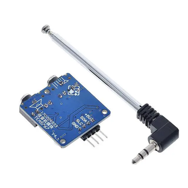 Alt view image 2 of 3 - 76-108MHZ 5V TEA5767 FM Stereo Radio Module + Cable Antenna