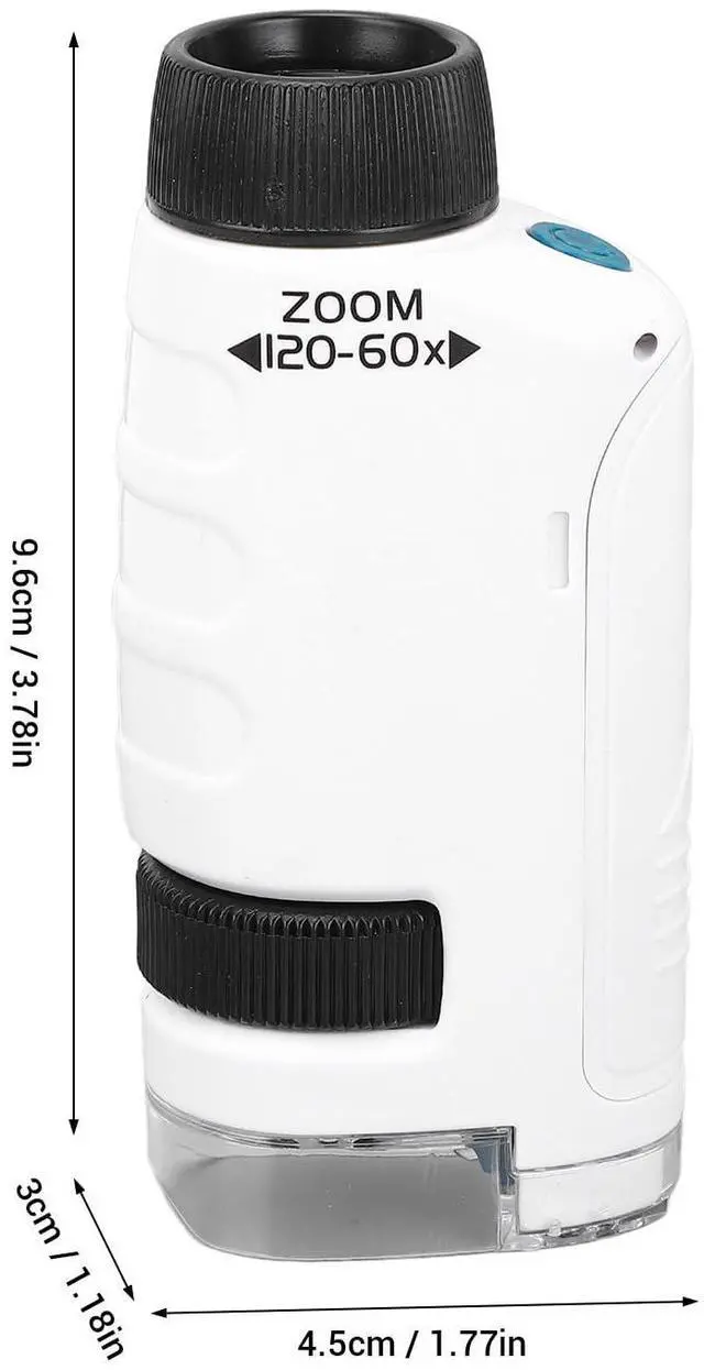 Alt view image 2 of 6 - Portable Microscope 60X to 120X HD Optical Lens | Handheld Pocket Microscope with Flexible LED Light for Daily Observation, Outdoor Exploration, and Educational Use