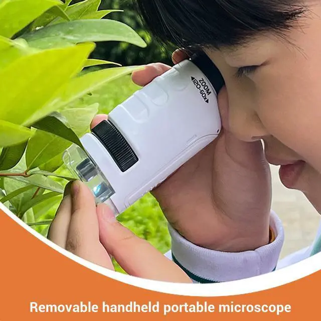 Alt view image 5 of 6 - Portable Microscope 60X to 120X HD Optical Lens | Handheld Pocket Microscope with Flexible LED Light for Daily Observation, Outdoor Exploration, and Educational Use