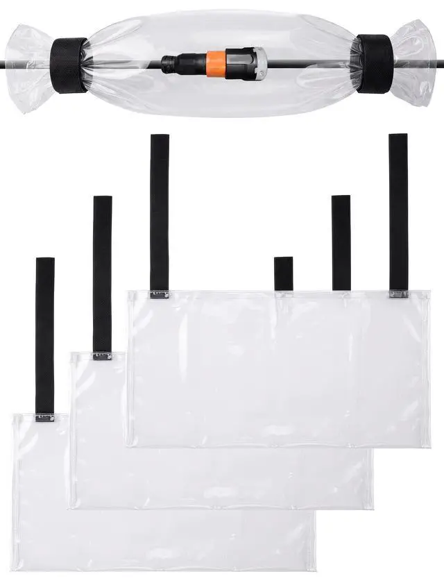Alt view image 2 of 6 - Outdoor Extension Cord Cover Waterproof Heavy Duty PVC for RV | Transparent PVC Shows Joints Instantly, Tool-Free Roll-Up Buckle Shields Generator And Holiday Light Plugs