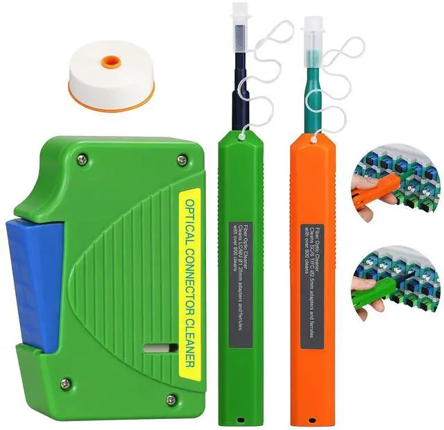 Main image of 4 in 1 Fiber Optic Cleaner Pen Kit 2.5/1.25mm SC FC ST LC Connector Cleaner | Fiber optic cable endface cleaning tools, supports over 800 cleans, for fiber network maintenance cleaning