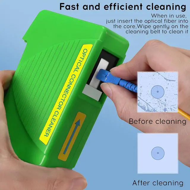 Alt view image 3 of 6 - 4 in 1 Fiber Optic Cleaner Pen Kit 2.5/1.25mm SC FC ST LC Connector Cleaner | Fiber optic cable endface cleaning tools, supports over 800 cleans, for fiber network maintenance cleaning