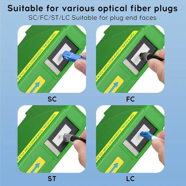 Alt view image 4 of 6 - 4 in 1 Fiber Optic Cleaner Pen Kit 2.5/1.25mm SC FC ST LC Connector Cleaner | Fiber optic cable endface cleaning tools, supports over 800 cleans, for fiber network maintenance cleaning